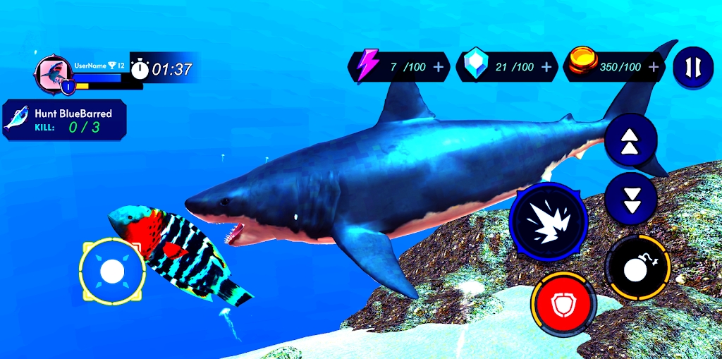 鲨鱼猎人模拟器游戏(Shark Hunter Simulater)第3张截图