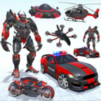 机器人汽车城市英雄之战(Flying Grand Police Car Transform Robot Games)