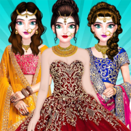 f印度女孩新娘化妆