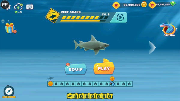 饥饿鲨进化999亿钻石和999亿珍珠图1
