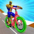 超级英雄空中自行车特技