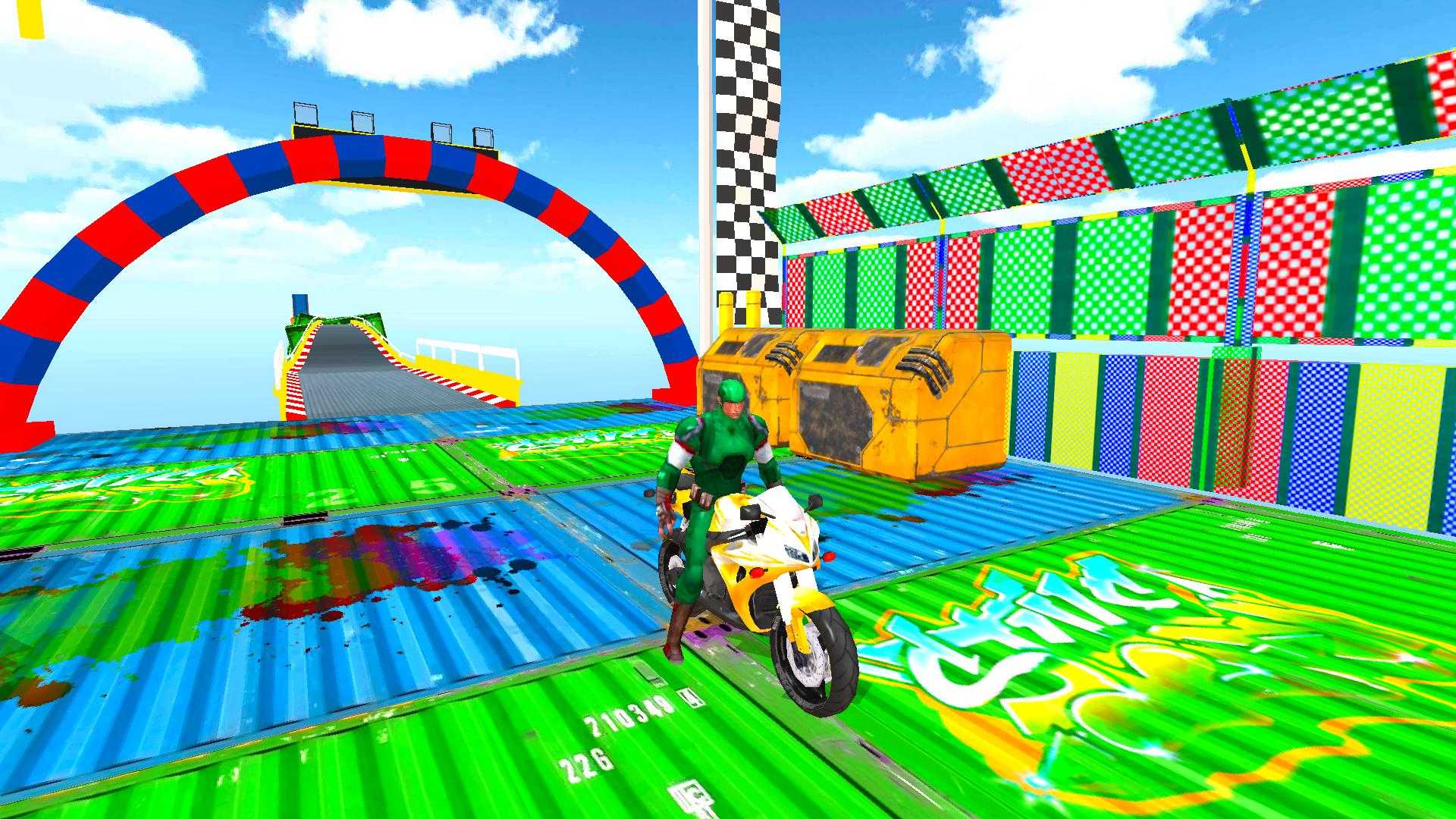超级坡道摩托车特技3D游戏安卓中文版（SuperHero Bike）